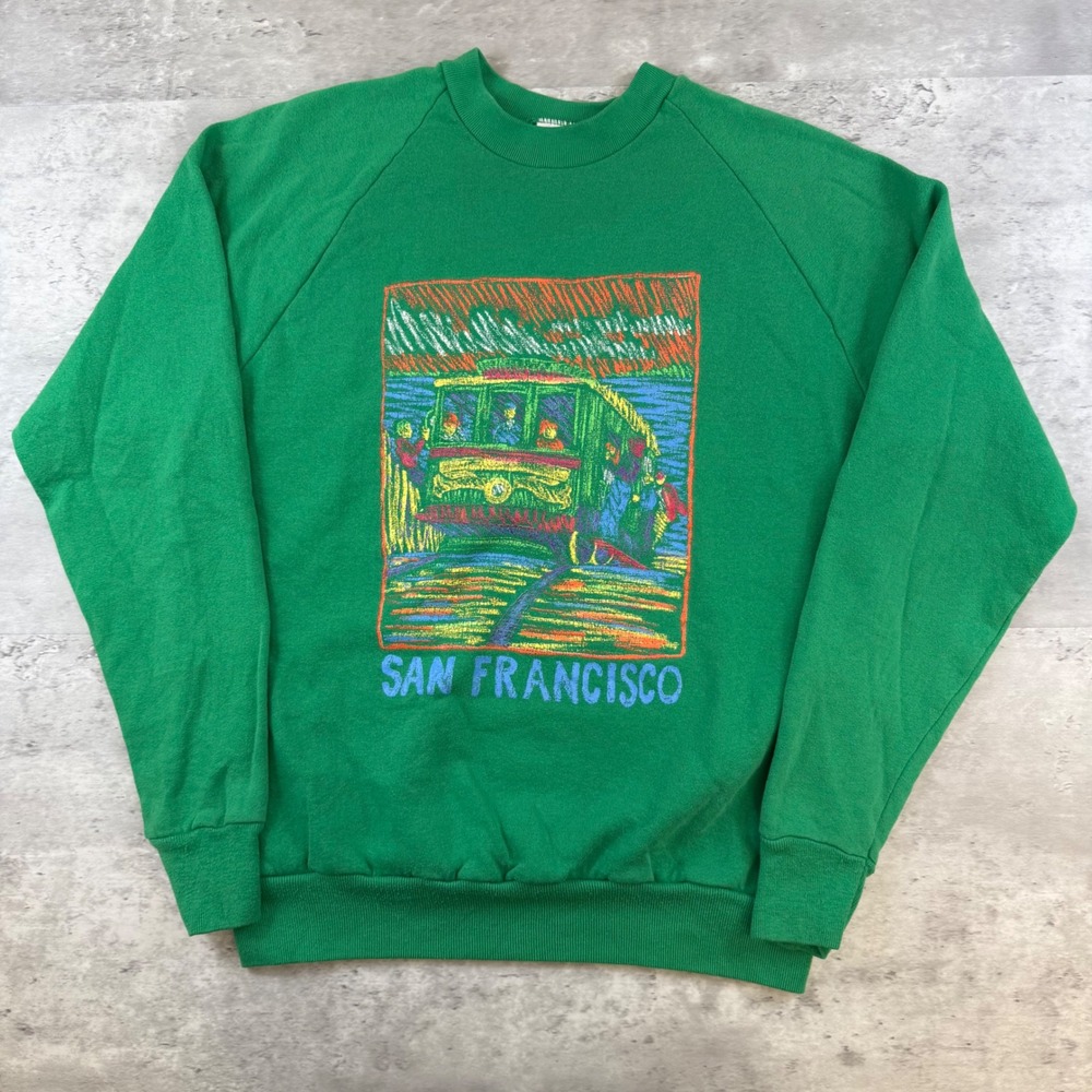 Vintage Beaver Creek San Francisco Sweatshirt Green Mens XL Made in USA